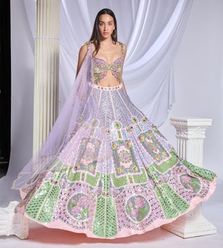 Lehenga Set Indian Wedding - Peach dear dahlia by Papa Don't Preach
