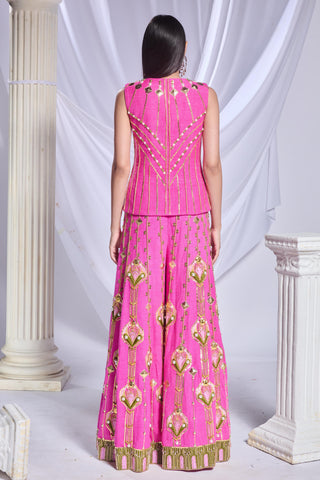 Palazzo Pant Set Indian Wedding - Pink princess treatment by Papa Don't Preach