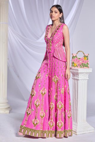 Palazzo Pant Set Indian Wedding - Pink princess treatment by Papa Don't Preach