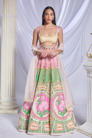 Gown Traditional Wear for Women - Pink lunar prism by Papa Don't Preach