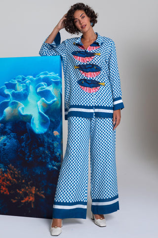 Blue shell we kiss wow co-ord set