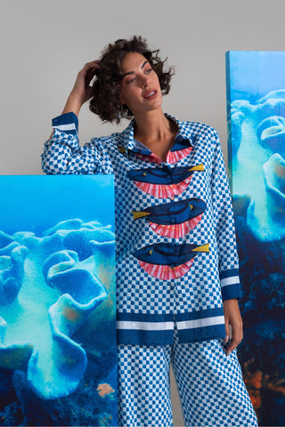 Blue shell we kiss wow co-ord set