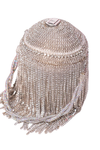 Bucket bag for women for Contemporary Wear - Silver glitz accessory by House of Kosha