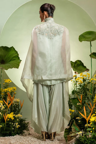 Short Kurta Set for Contemporary Wear â€“ Green Eden by Pallavi Poddar