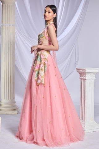 Lehenga Set Indian Wedding - Pink preach by Papa Don't Preach
