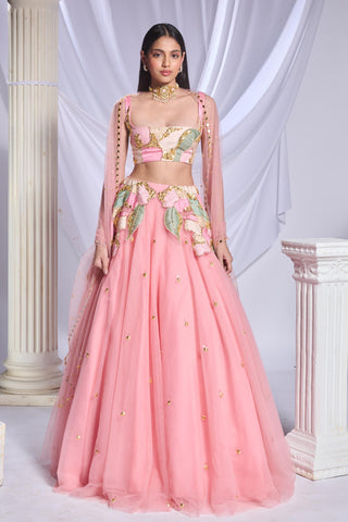 Lehenga Set Indian Wedding - Pink preach by Papa Don't Preach