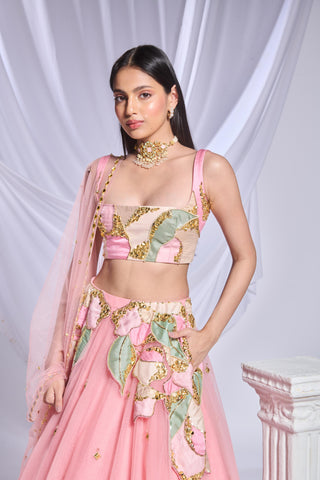 Lehenga Set Indian Wedding - Pink preach by Papa Don't Preach