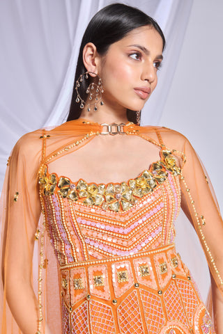 Sharara Set Indian Wedding - Orange girl crush by Papa Don't Preach