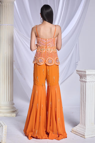 Sharara Set Indian Wedding - Orange girl crush by Papa Don't Preach