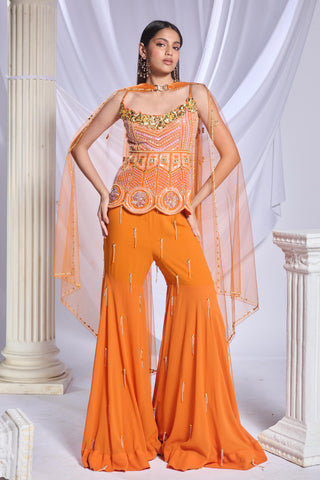 Sharara Set Indian Wedding - Orange girl crush by Papa Don't Preach