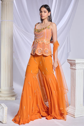 Sharara Set Indian Wedding - Orange girl crush by Papa Don't Preach