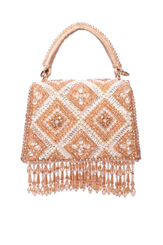 Gold box clutch bag for Indian Wedding - Pastel Elara accessory by House of Kosha