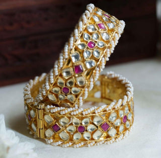 Bangle Bridal Wear - Multicolor Meera Jadau Bangle by Putstyle