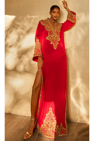 Kaftan Set Contemporary Wear Pink Elegant by Tamanna Punjabi Kapoor