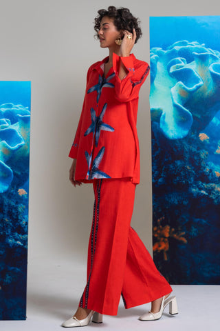 Red kyushu wow co-ord set