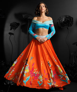 Lake paradise skirt & blouse set