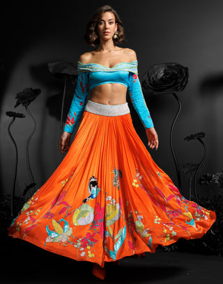 Lake paradise skirt & blouse set