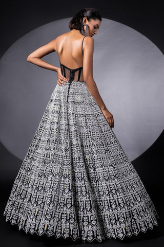 Black brielle lehenga set