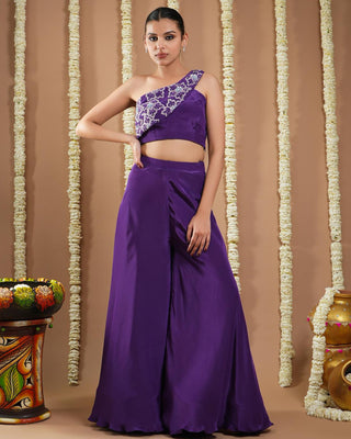 Dark purple avyanna indo set