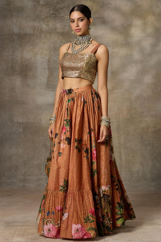 Orange skirt and top set