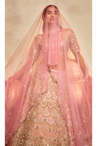 Lehenga Set Indian Wedding Pink Net by Tamanna Punjabi Kapoor