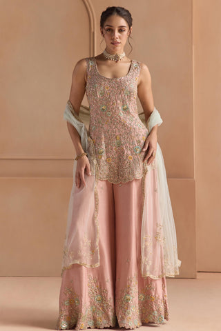 Sharara Set for Indian Wedding - Pink Off The Record Sharara Set by Osaa by Adarsh at Mrs. G

