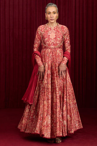 Red tempo jazz-e-jashn anarkali set