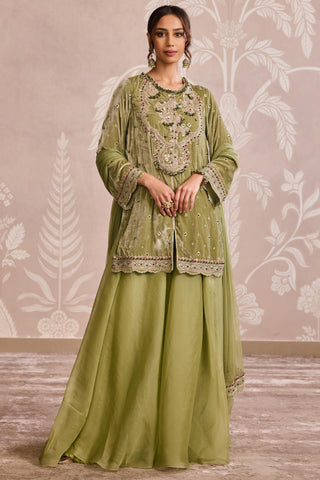 Olive green nooreh ever after sharara set
