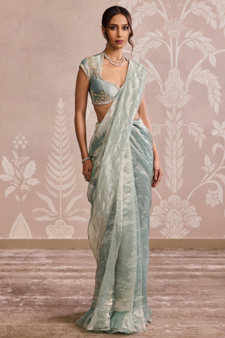 Green organza nooreh ever after saree set