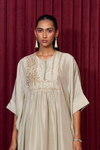 Green crescendo jazz-e-jashn kaftan