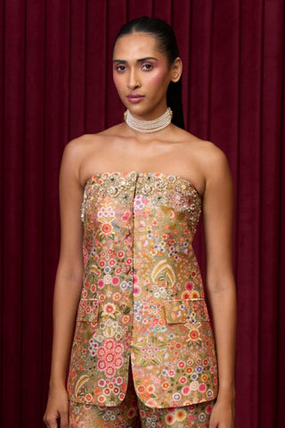 Green cadenza jazz-e-jashn jacket set