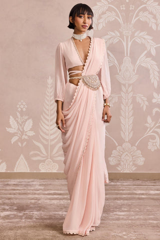 Pink ever after saree set with belt