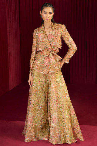 Green echo jazz-e-jashn jacket set