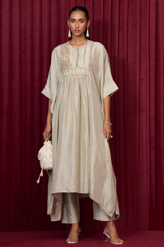 Green crescendo jazz-e-jashn kaftan