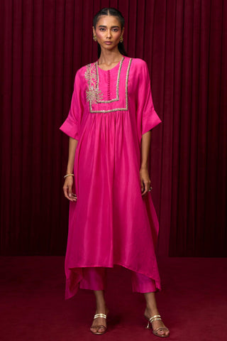 Pink breeze jazz-e-jashn kaftan set