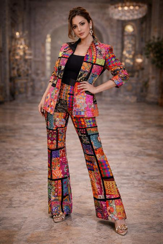 Jacket Bohemian Wear - Multicolor Banjara Blaze Patchwork Jacket by Banjara Trail