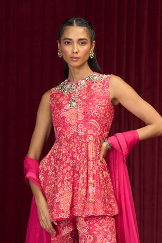 Pink rhapsody jazz-e-jashn gharara set