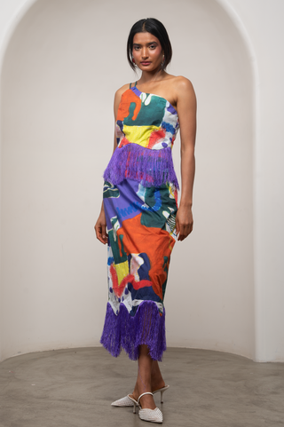 Co-ord Set for Contemporary Wear - Multicolor Siro Varen by Advait