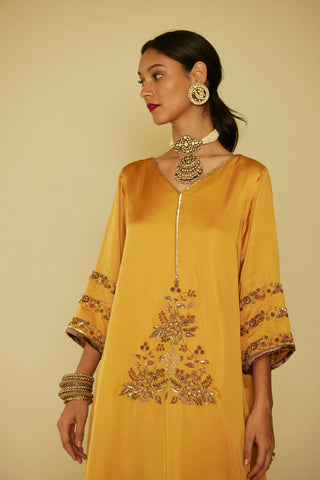 Yellow arya kurta set