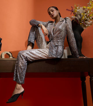 Drape Gown Co-ord – Black Wedding Guest – Babita Malkani G