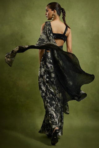 Drape Saree for Cocktail/Sangeet – Black Cocktail by Babita Malkani