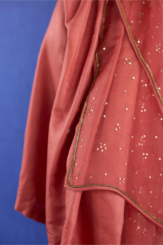 Orange mani kaftan suit