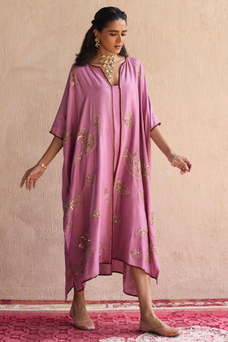 Purple kaftan jacket set