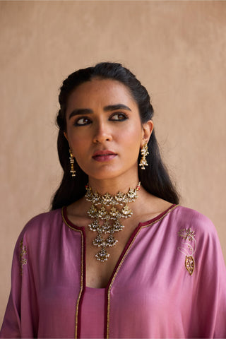 Purple kaftan jacket set