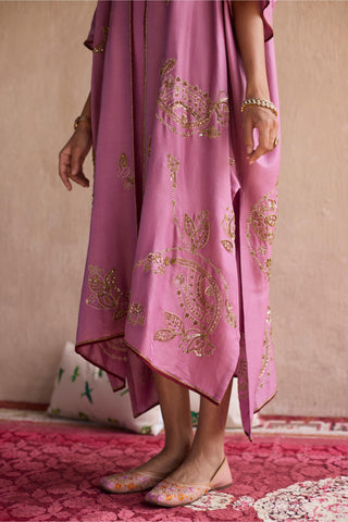 Purple kaftan jacket set
