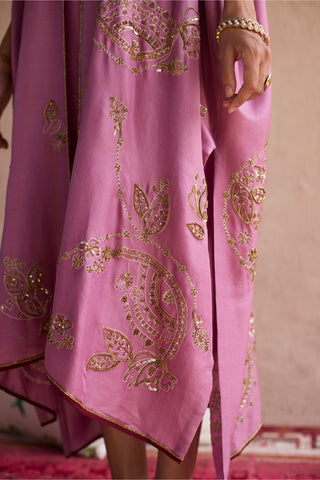 Purple kaftan jacket set