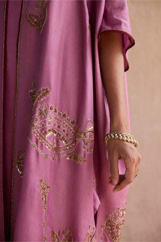 Purple kaftan jacket set