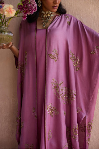 Purple kaftan jacket set