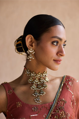 Orange patiala saree