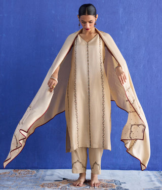 Beige nidhi suit